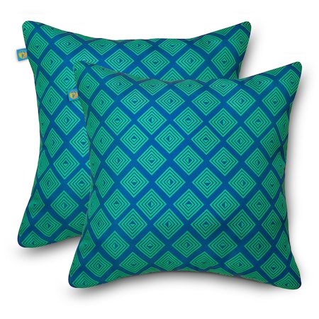 Duck Covers Water-Resistant Accent Pillows, Topaz Mosaic, PK2 PTOP1818